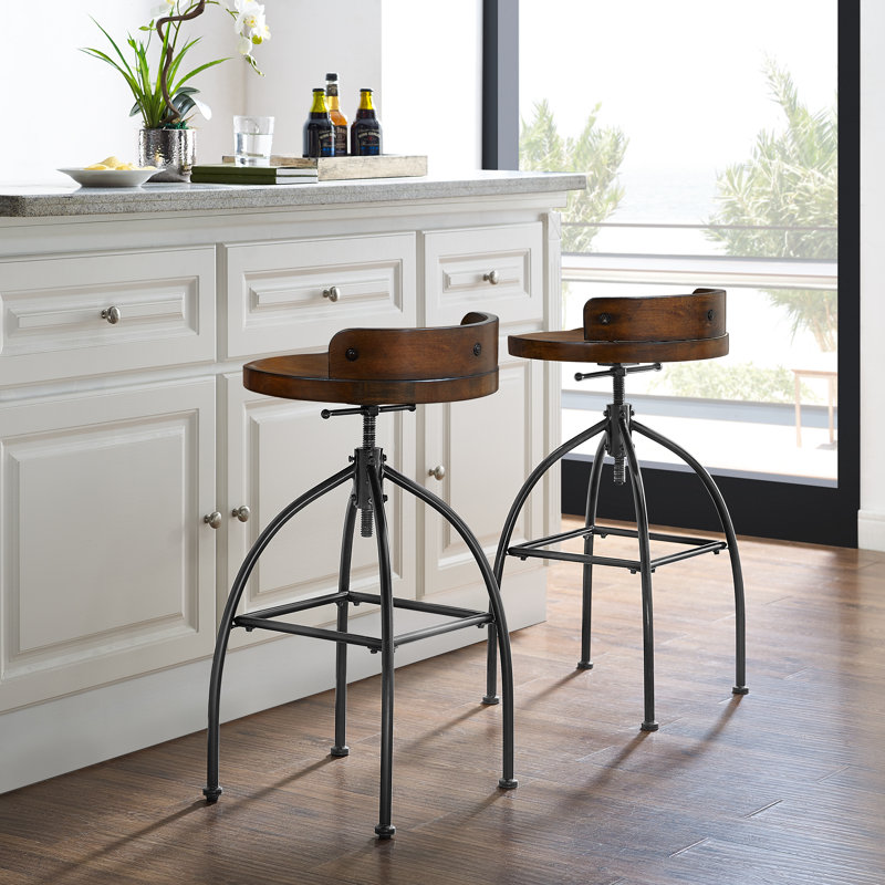 Williston Delacruz Adjustable Height Bar Stool & Reviews Wayfair